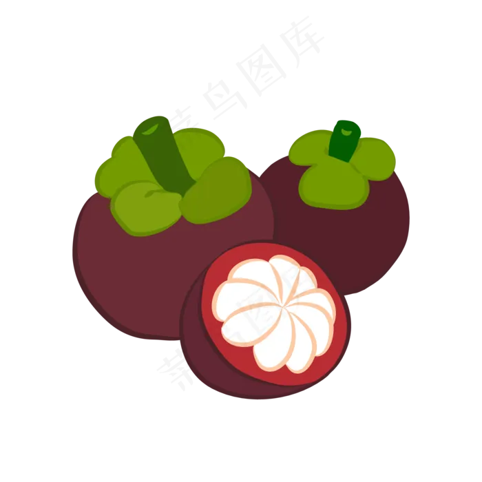 可口水果山竹矢量图ai矢量模版下载