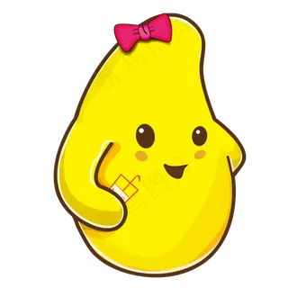 夏日清新吉祥物拿着饮料的芒果