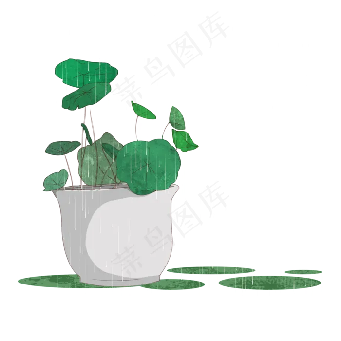 二十四节气雨水,免抠元素