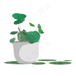 二十四节气雨水,免抠元素