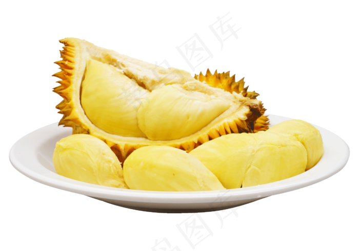 一盘黄色榴莲