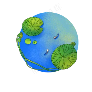 荷花荷叶装饰免扣