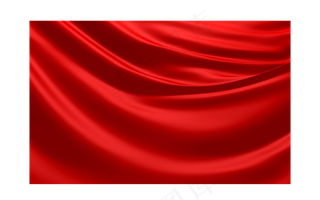 红色丝绸丝带,免抠元素