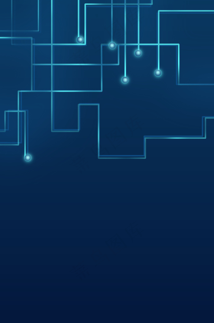 蓝色简约科技线条高清背景