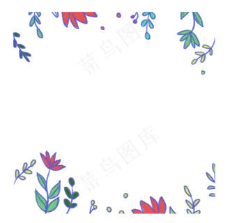 清新手绘植物边框清新治愈风