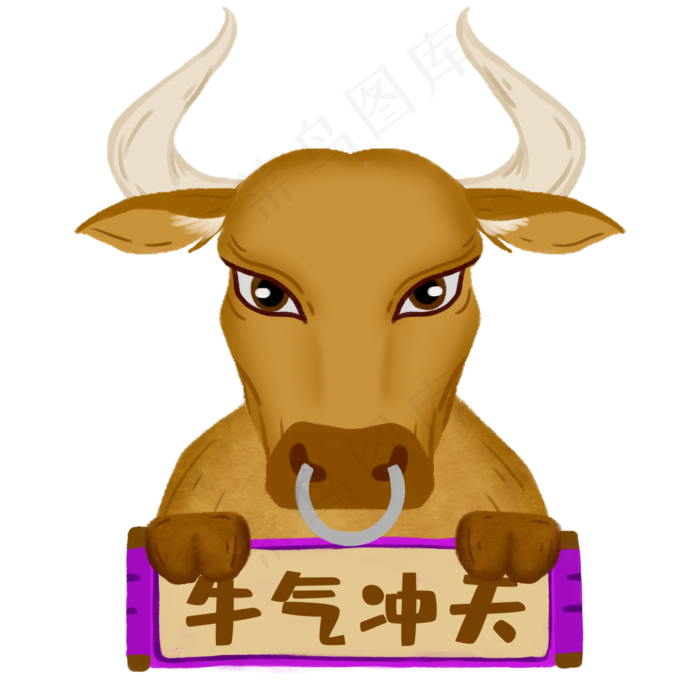 十二生肖丑牛国潮风(2000X2000(DPI:299))psd模版下载