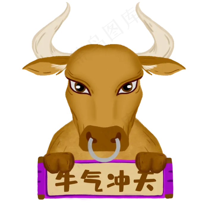 十二生肖丑牛国潮风(2000X2000(DPI:299))psd模版下载