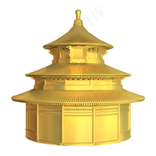 国家地方著名地标北京天坛,免抠元素