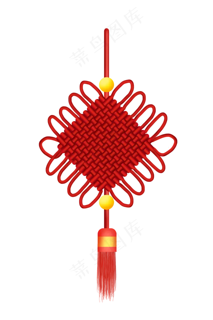 新年红色的中国结,免抠元素