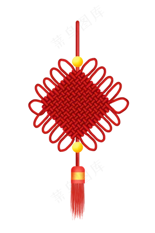 新年红色的中国结,免抠元素