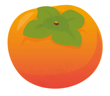 手绘卡通红色柿子 手绘卡通红色柿子