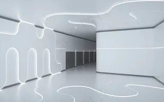 c4d发光流线空间