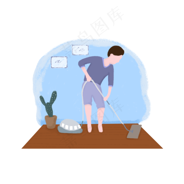 劳动节打扫卫生元素