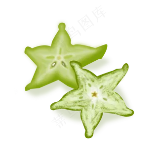 二十四节气鼠绘水果杨桃元素设计