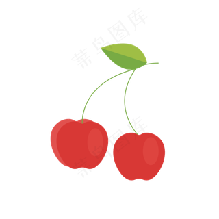 夏季水果扁平化樱桃png下载