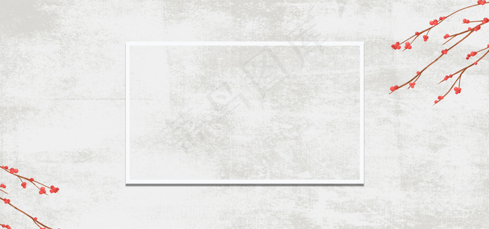 春季文艺白色淘宝海报背景