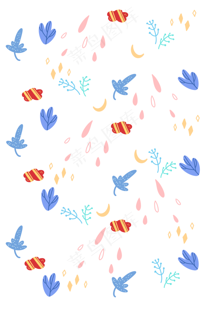 色彩印花树叶底纹(2000X3000(DPI:300))psd模版下载