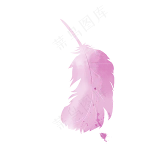 粉色温暖清新羽毛,免抠元素