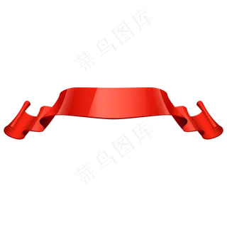 扁平化丝带横幅丝带飘逸,免抠元素