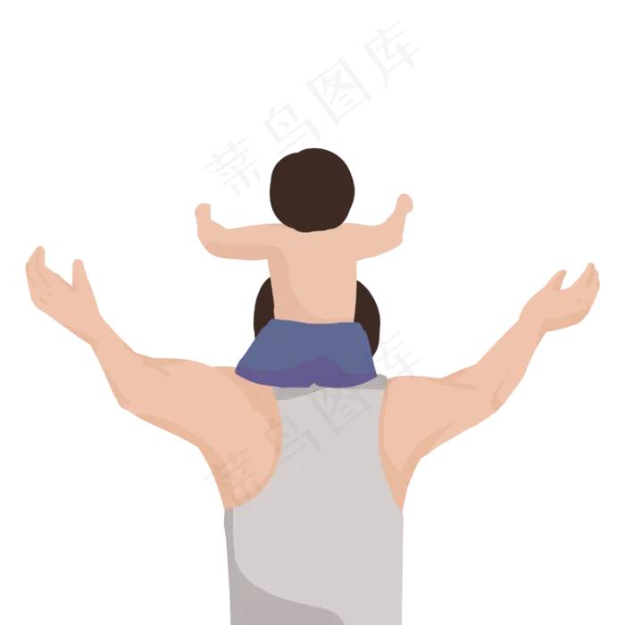 父亲节温暖爸爸孩子(3000X3000(DPI:300))psd模版下载