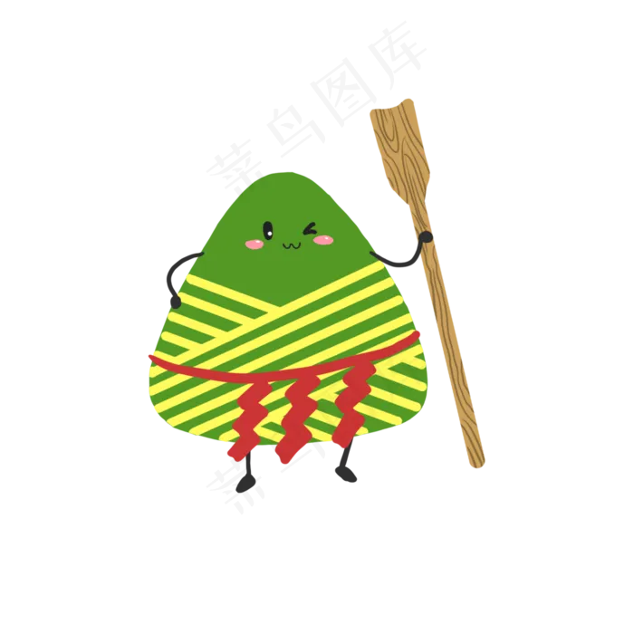 龙舟船员粽子宝宝拟人PNG(2000X2000(DPI:300))psd模版下载