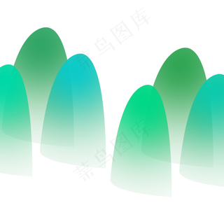 卡通青山PNG下载,免抠元素