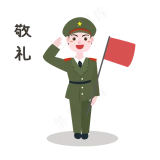 军人敬礼表情包
