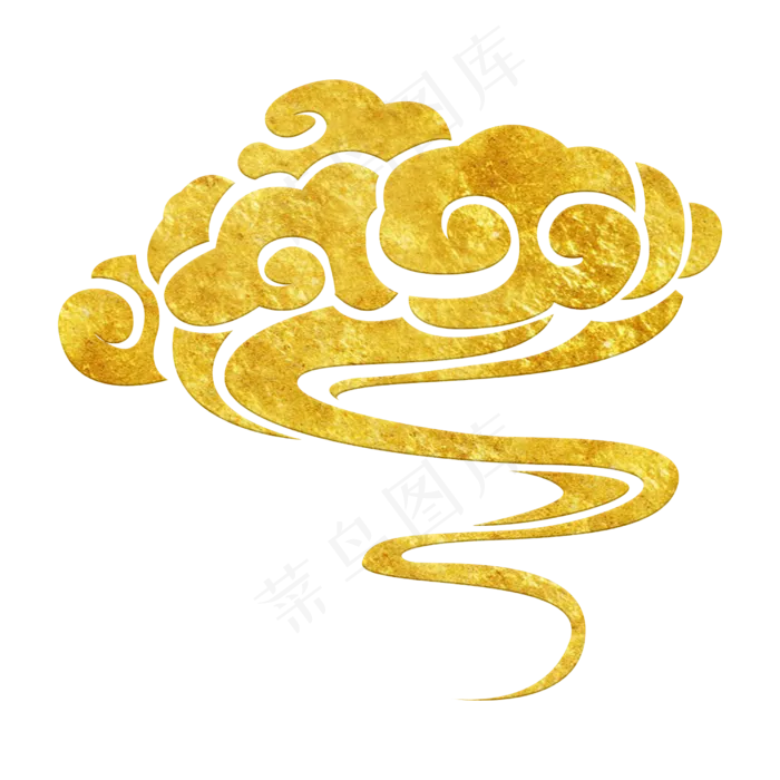 中国风传统烫金花纹祥云装饰图之,免抠元素(2500X2500(DPI:300))psd模版下载