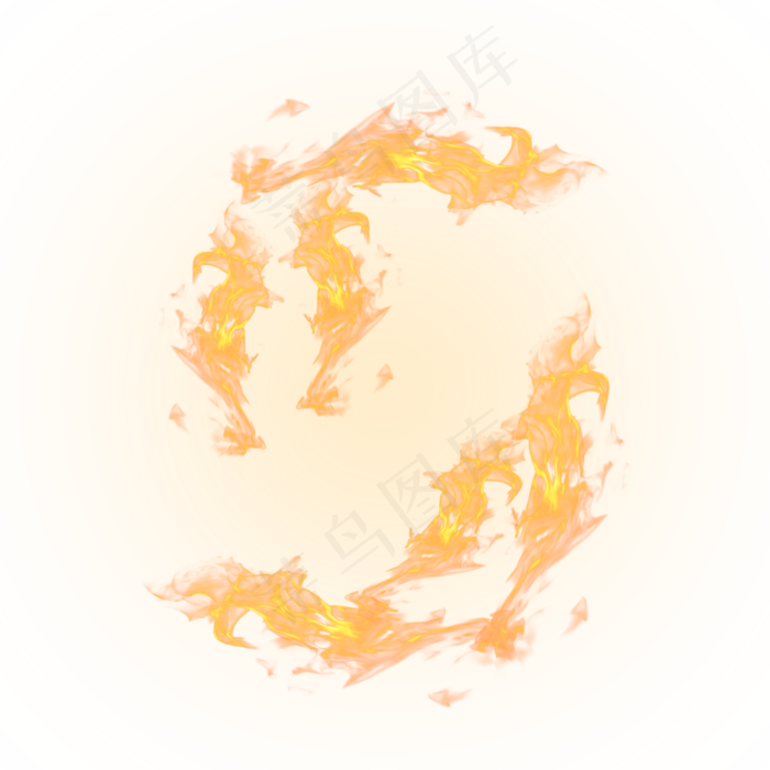 炫酷火焰烟雾光效数字5