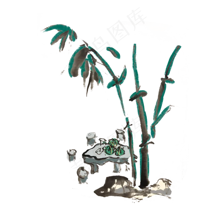 端午节生动粽子手绘(4000X4000(DPI:300))psd模版下载
