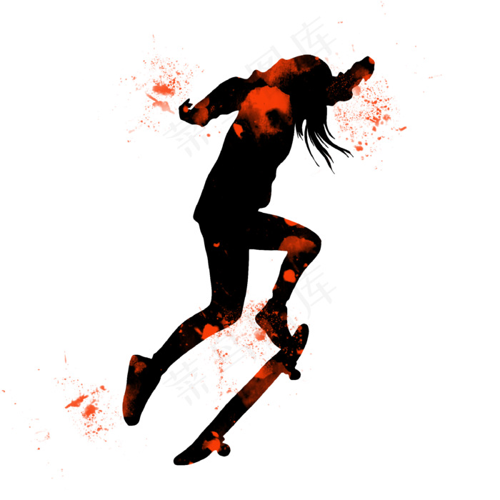 开学季滑板社团招新剪影,免抠元素