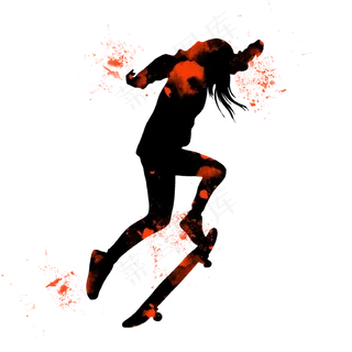 开学季滑板社团招新剪影,免抠元素