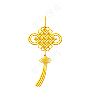 金色中国结,免抠元素