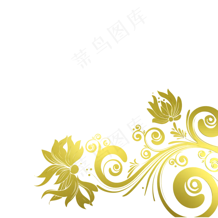 金色花鸟底纹,免抠元素(2000X2000(DPI:300))psd模版下载