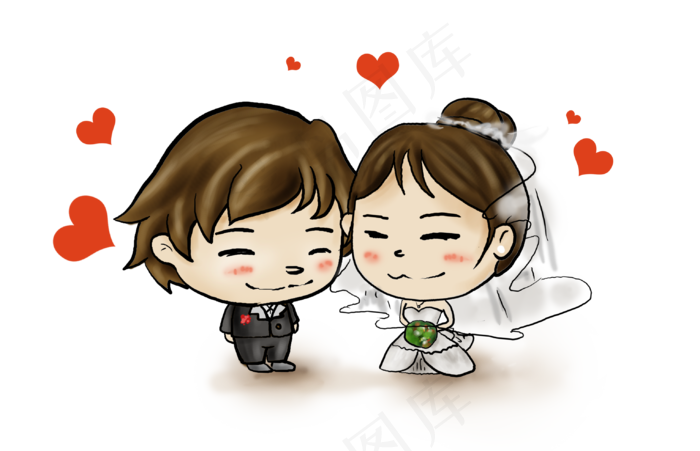 520手绘婚礼人物