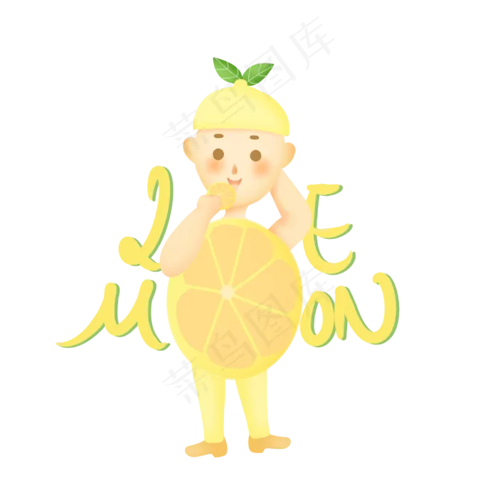夏日水果拟人(3000X3000(DPI:300))psd模版下载