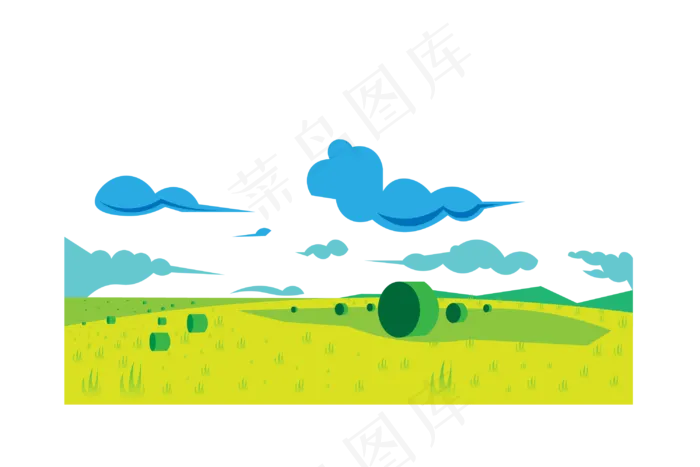 草丛草原春天场景,免抠元素(2000X2659(DPI:300))ai矢量模版下载