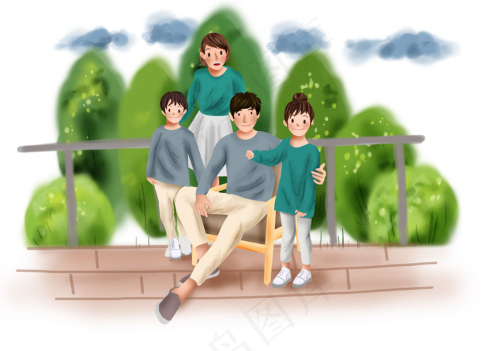 世界旅游一家人植物园旅行