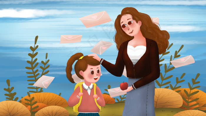 母亲节女儿与妈妈