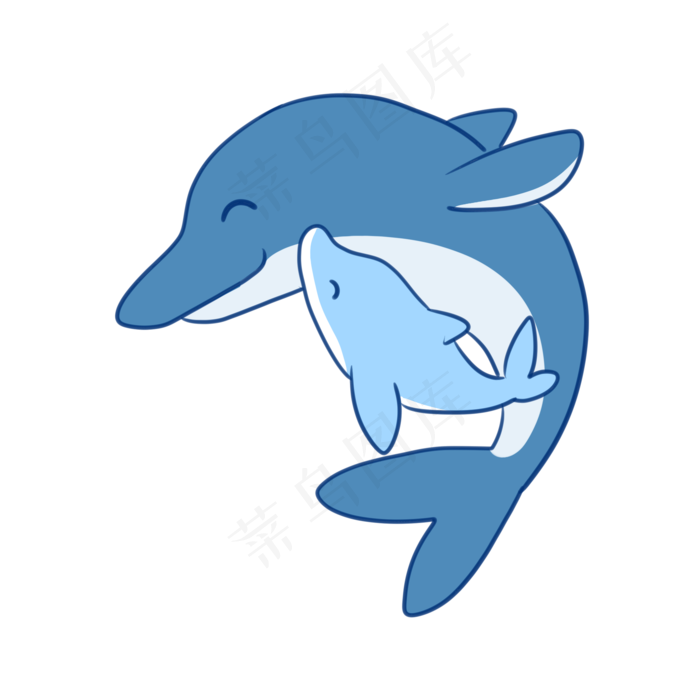 动物母子组合之海豚