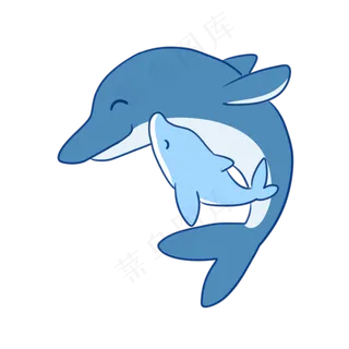 动物母子组合之海豚