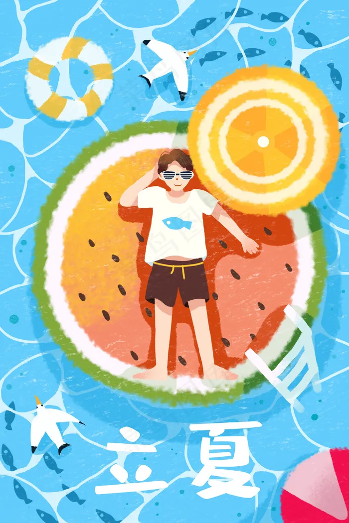 24节气之一立夏(3545X5315(DPI:150))psd模版下载