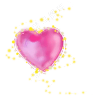 情人节粉色光感心