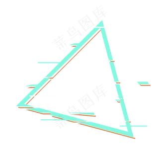 几何三角形发光边框故障风边框