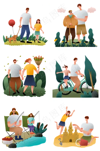 扁平肌理人物合集