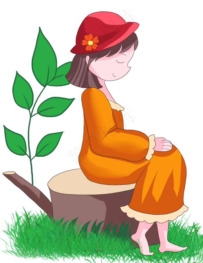 植树节绿意盎然劳动人物