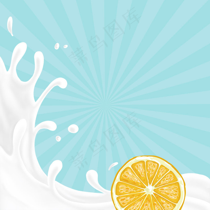 简约飞溅牛奶酸奶机PSD分层主图背景素材
