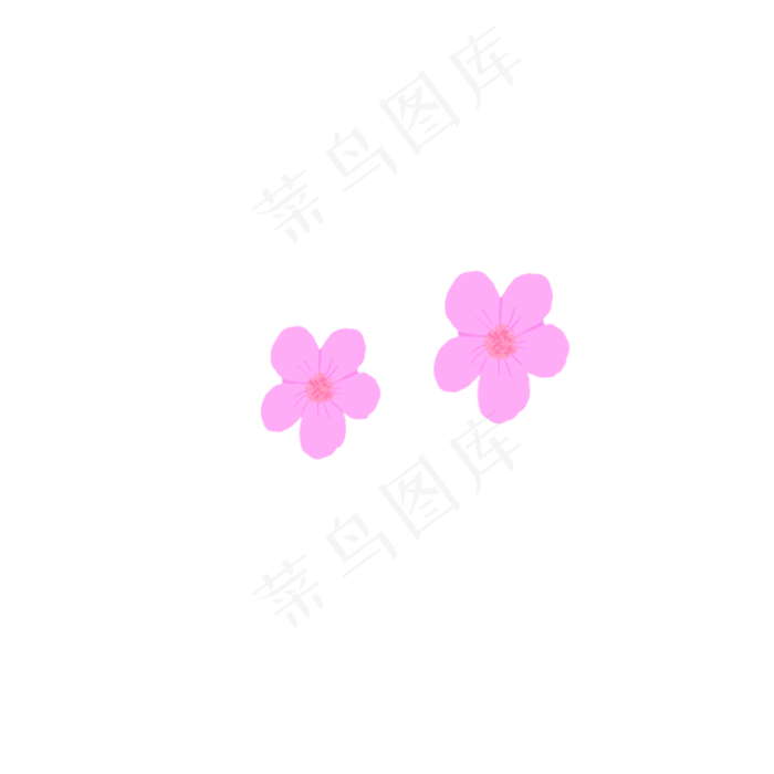 卡通粉色鲜花下载(2000X2000(DPI:300))psd模版下载