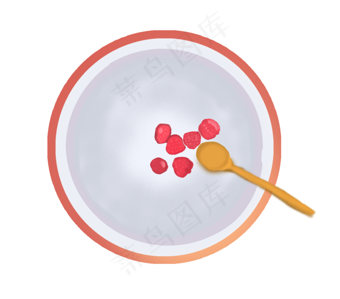 餐饮广告之水果樱桃简约插画