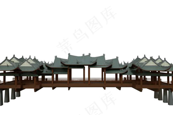 中国风长廊桥(3000*2000px 300 dpi )
